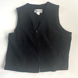 Vintage Briggs Suede Black Vest, P M